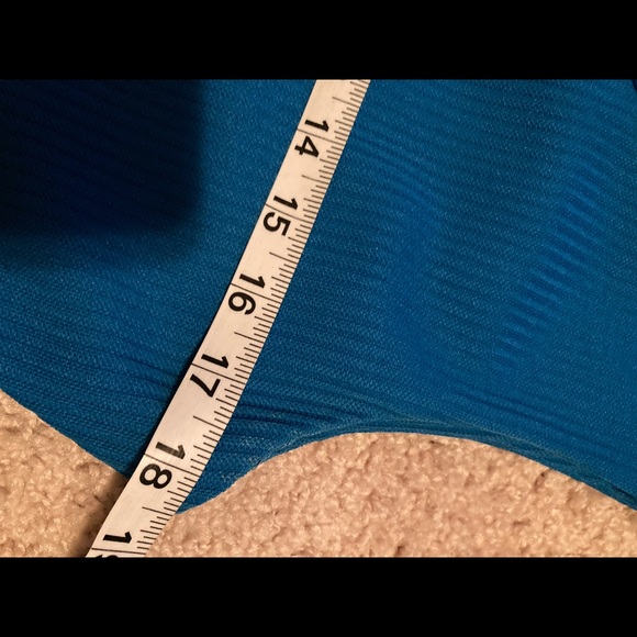 1970s Leslie Fay Blue Long Stretch Knit Maxi Dress - Picture 13 of 15